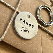 Cowboy Pet ID Tag Laser Engraved - Cowgirl Hat