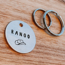 Cowboy Pet ID Tag Laser Engraved - Cowgirl Hat