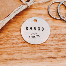 Cowboy Pet ID Tag Laser Engraved - Cowgirl Hat