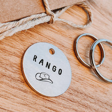 Cowboy Pet ID Tag Laser Engraved - Cowgirl Hat