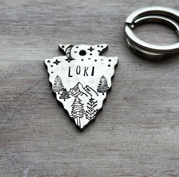 Arrow Head - In the Woods Pet ID Tag