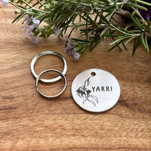 Native Flower Pet ID Tag Laser Engraved