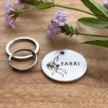 Native Flower Pet ID Tag Laser Engraved
