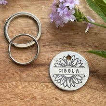 Sun flower Pet ID Tag Laser Engraved