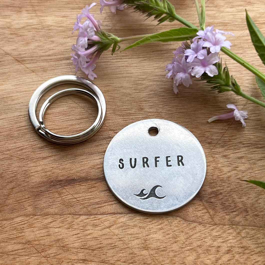 Surfs Up Pet ID Tag Laser Engraved