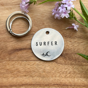 Surfs Up Pet ID Tag Laser Engraved