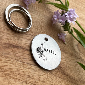 Native Flower Pet ID Tag Laser Engraved