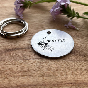 Native Flower Pet ID Tag Laser Engraved