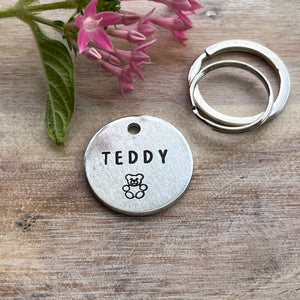 Teddy Bear Dog ID Tag Laser Engraved