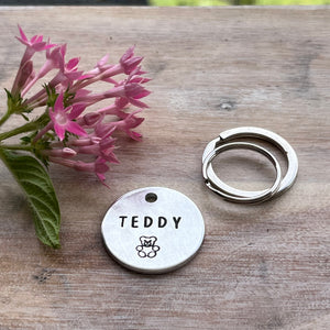Teddy Bear Dog ID Tag Laser Engraved