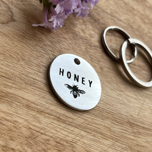 Honey Bee Dog ID Tag Laser Engraved