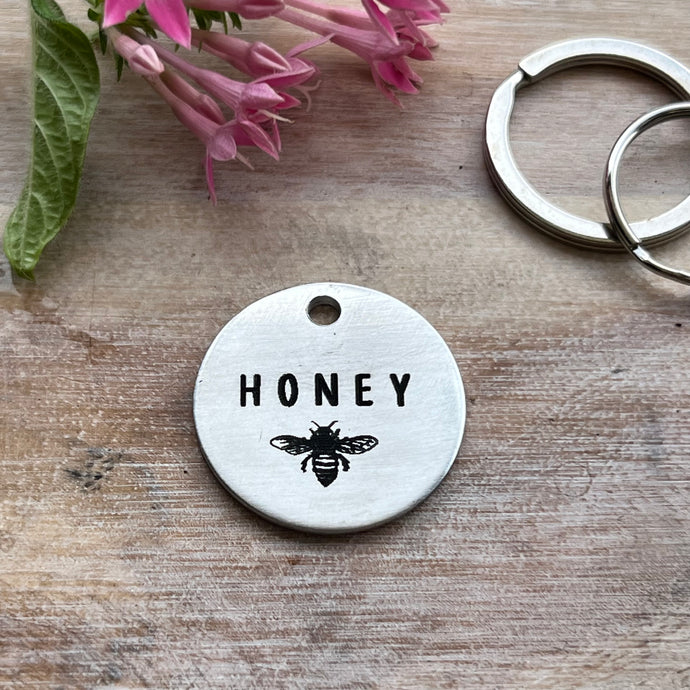 Honey Bee Dog ID Tag Laser Engraved