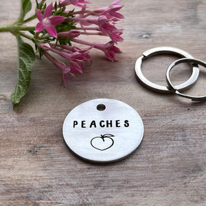 Peaches Dog ID Tag Laser Engraved