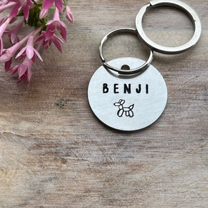 Balloon Dog ID Tag Laser Engraved