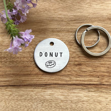 Doughnut Pet ID Tag Laser Engraved