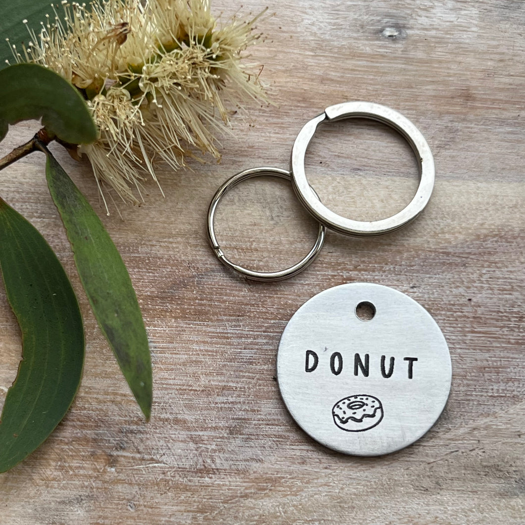 Doughnut Pet ID Tag Laser Engraved