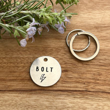 Lightning Bolt dog ID Tag Laser Engraved