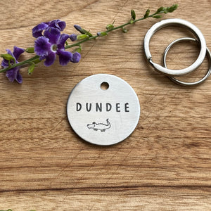 Crikey Crocodile Dog ID Tag Laser Engraved