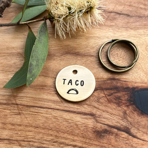 Taco Dog ID Tag Laser Engraved