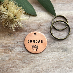 Sundae Pet ID Tag Laser Engraved