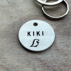Dinosaur Dog ID Tag Laser Engraved - Dino