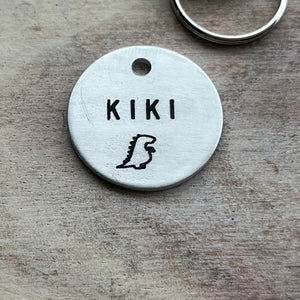 Dinosaur Dog ID Tag Laser Engraved - Dino