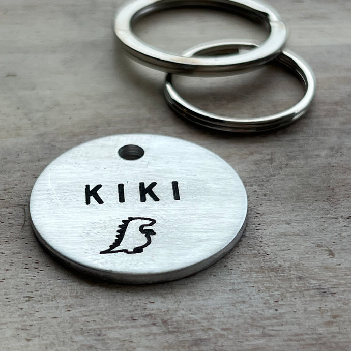 Dinosaur Dog ID Tag Laser Engraved - Dino
