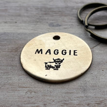 Highland Cow Pet ID Tag Laser Engraved