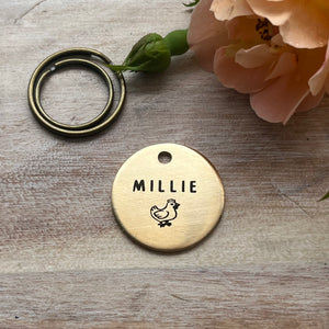 Chicken Pet ID Tag Laser Engraved