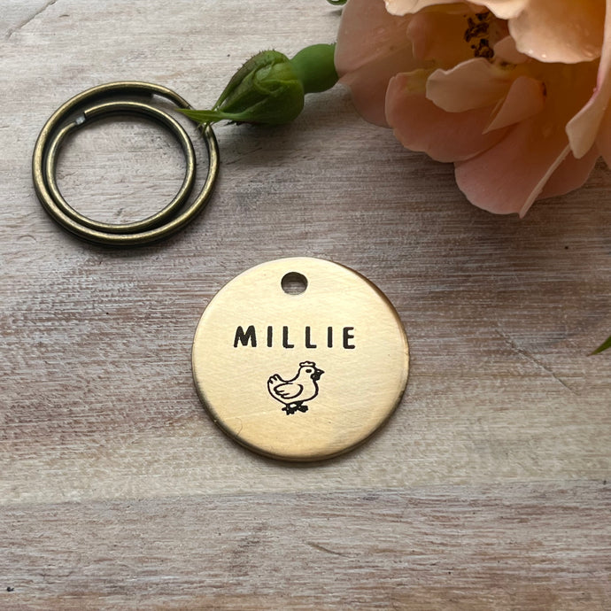 Chicken Pet ID Tag Laser Engraved