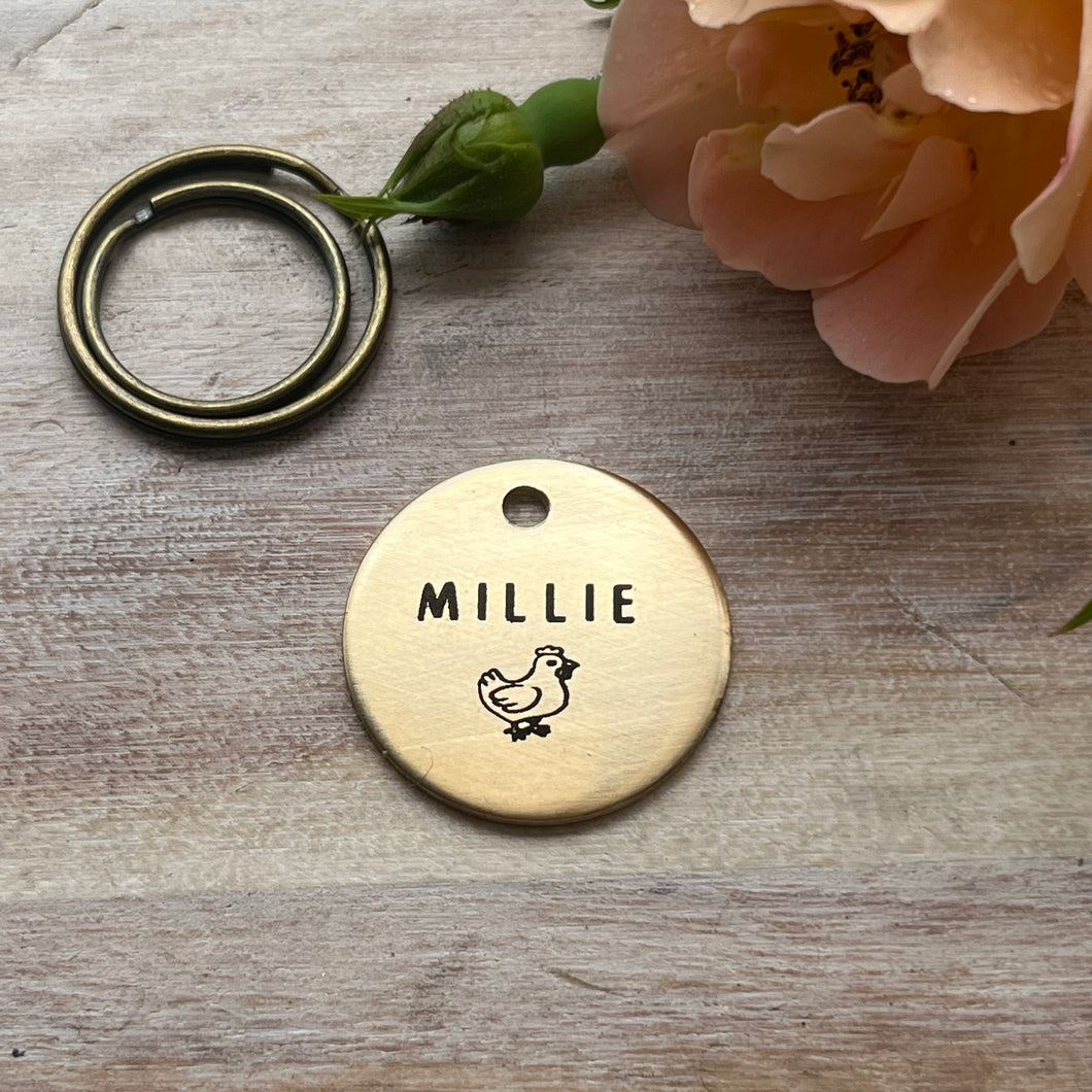 Chicken Pet ID Tag Laser Engraved