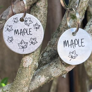 Maple Leaf Pet ID Tag Laser Engraved