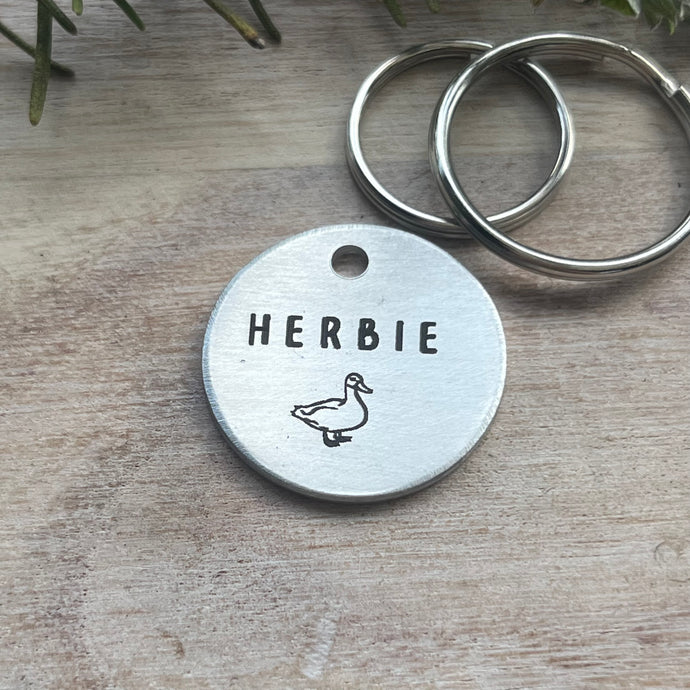 Duck Pet ID Tag Laser Engraved