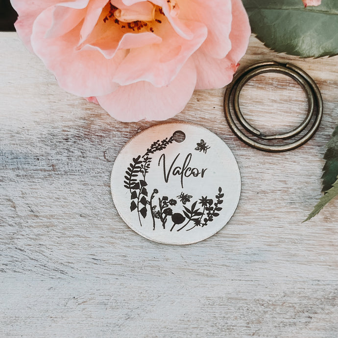 Forest Garden Pet ID Tag Laser Engraved