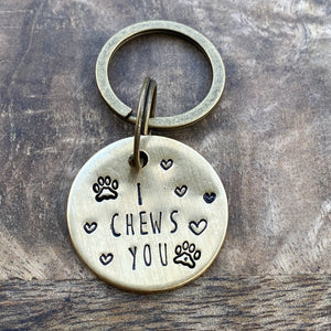 Valentines I Chews You Pet ID