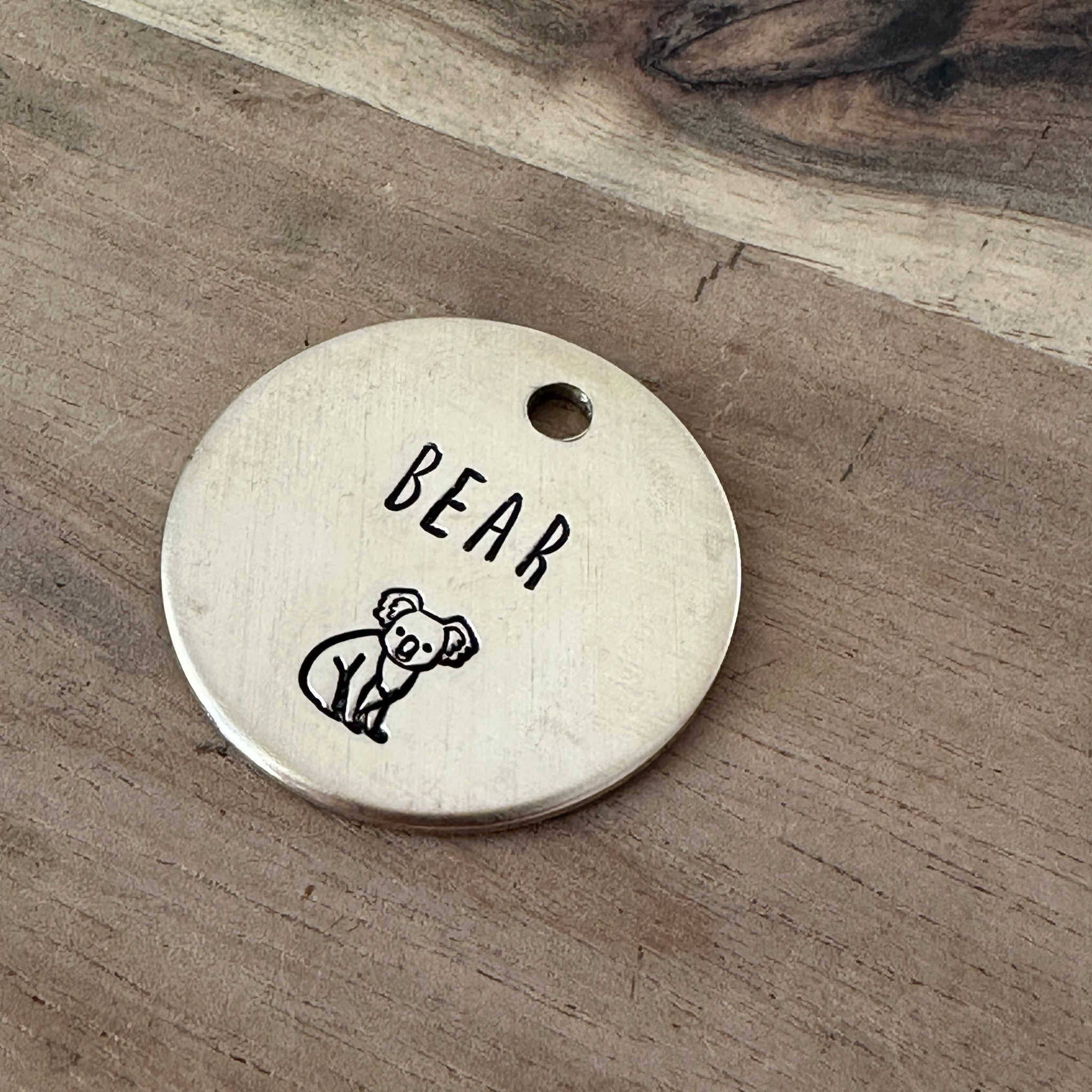 Bear shaped hotsell dog tag