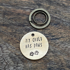 My Child Has Paws HOOMAN Keyring