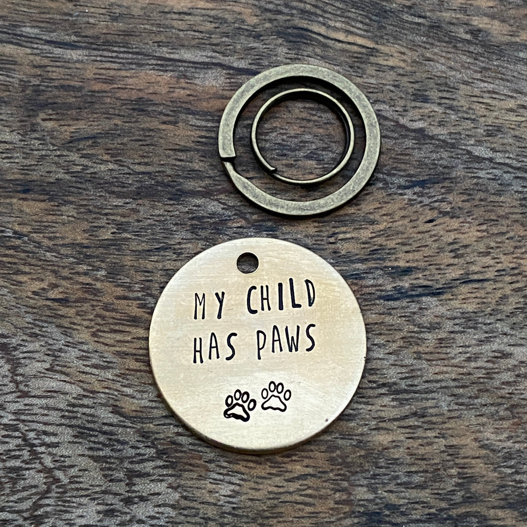 My Child Has Paws HOOMAN Keyring