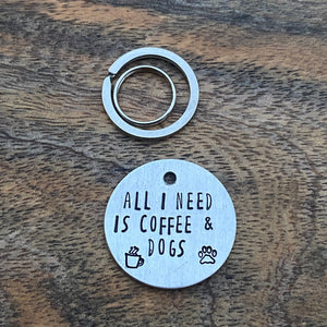 Coffee & Dogs HOOMAN Keyring